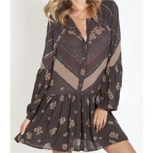 FREE PEOPLE Gauze From Your Heart Mini Tunic Dress